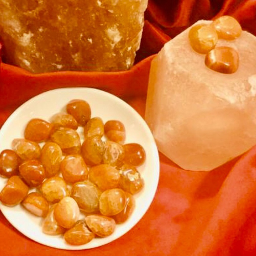 (2) Fire Agates Gemstone Quality Crystals, Tumbled - Picture 2 of 5